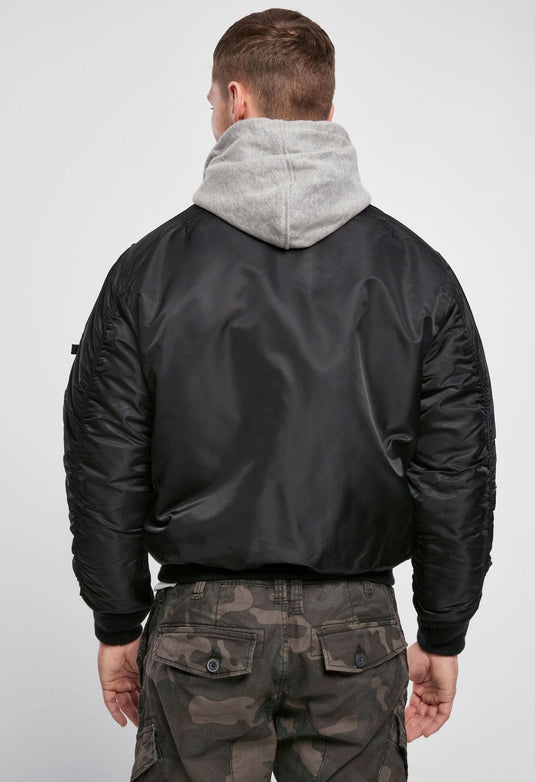 Fliegerjacke mit Sweat-Kapuze von Brandit