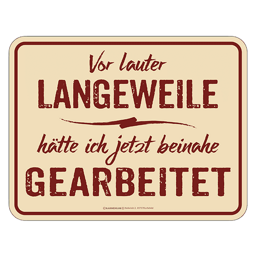 Blechschild 