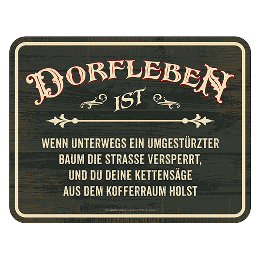 Blechschild "Dorfleben" Artikelbild 1