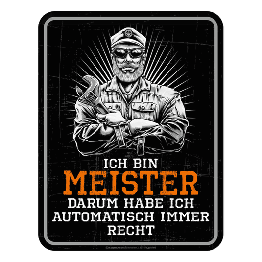 Blechschild "Ich bin Meister" Artikelbild 2