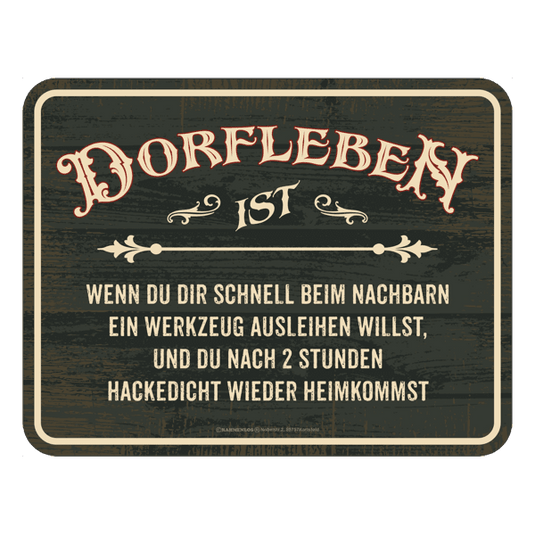 Blechschild "Dorfleben" Artikelbild 2