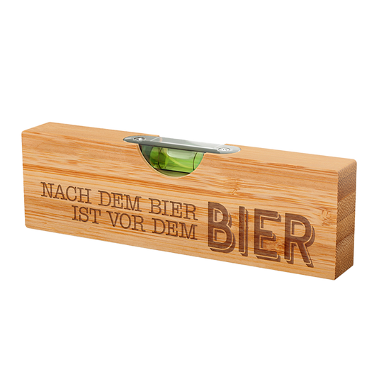 Wasserwaage mit Flaschenöffner "Bier"