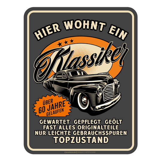 Blechschild "Klassiker - 60" Artikelbild 1