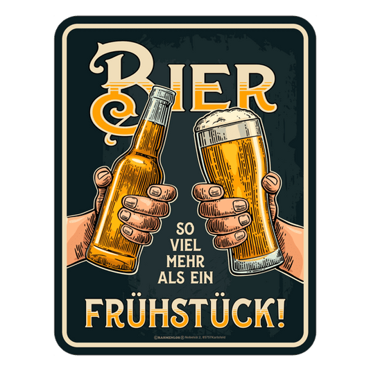 Blechschild "Bier – mehr als ein Frühstück" Artikelbild 1