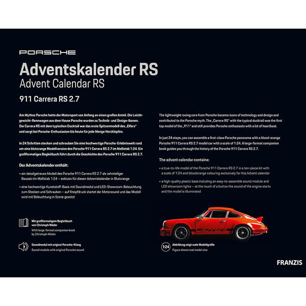 Laden Sie das Bild in Galerie -Viewer, Porsche 911 Carrera RS 2.7 Adventskalender Artikelbild 3
