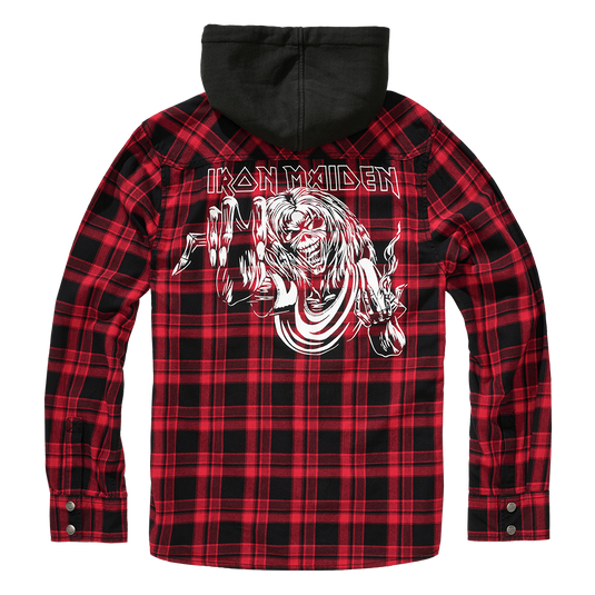 Iron Maiden Checkshirt mit Kapuze