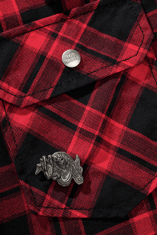 Iron Maiden Checkshirt mit Kapuze