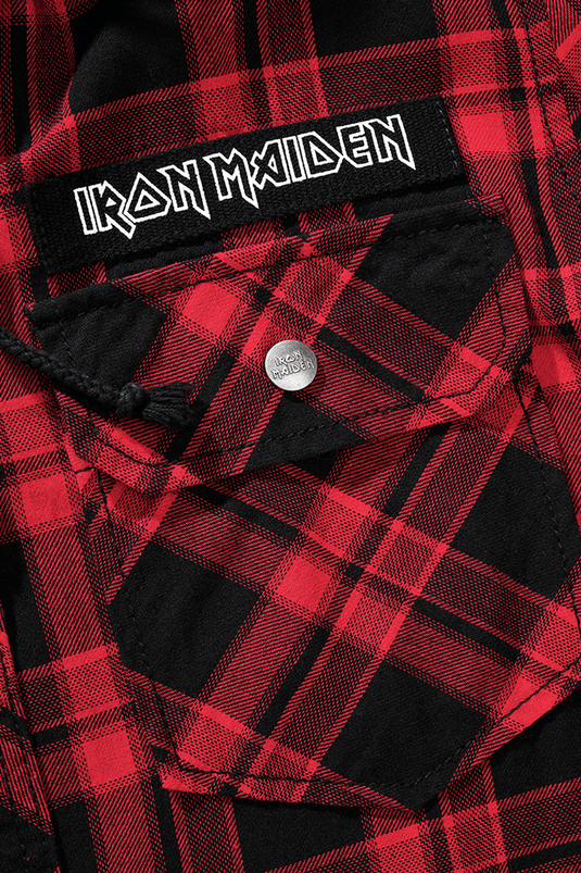 Iron Maiden Checkshirt mit Kapuze