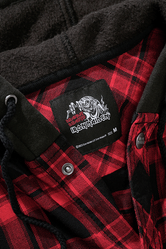 Iron Maiden Checkshirt mit Kapuze