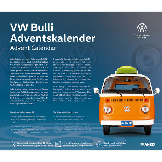 VW Bulli T2 mit Surfbrett Adventskalender