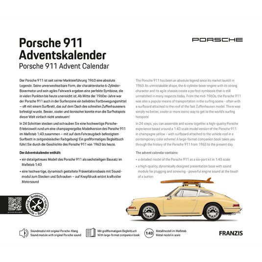 Porsche 911 mit Surfbrett Adventskalender