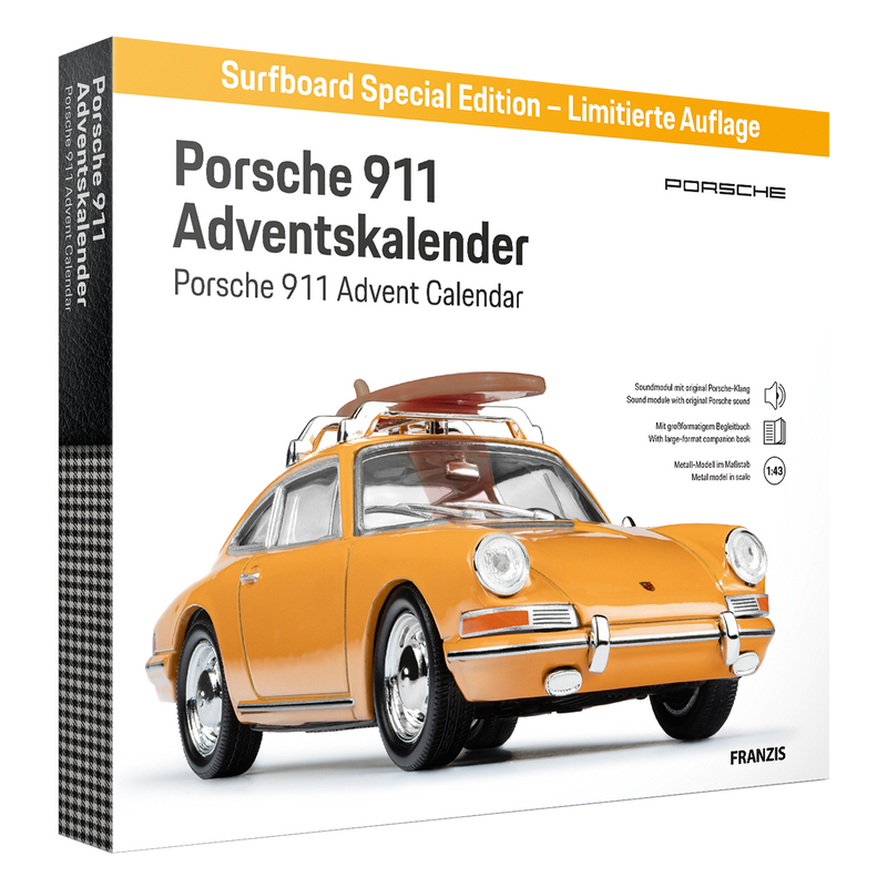 Laden Sie das Bild in Galerie -Viewer, Porsche 911 Adventskalender mit Surfboard
