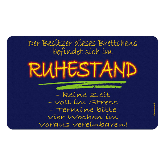 Frühstücksbrett "Ruhestand" Artikelbild 1