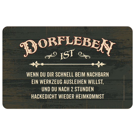 Frühstücksbrett "Dorfleben"