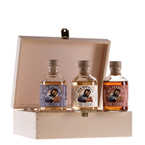 Bud Spencer Whisky Geschenkset in Holzbox