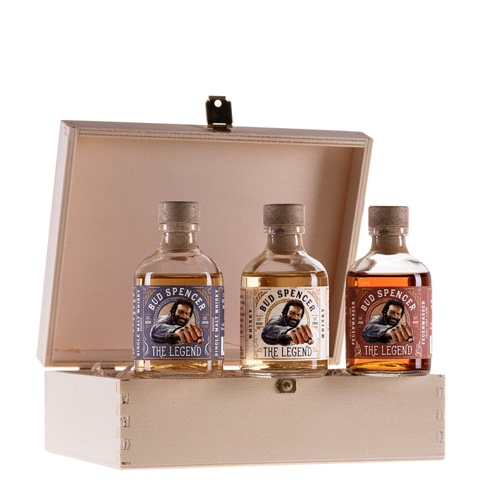 Bud Spencer Whisky Geschenkset in Holzbox