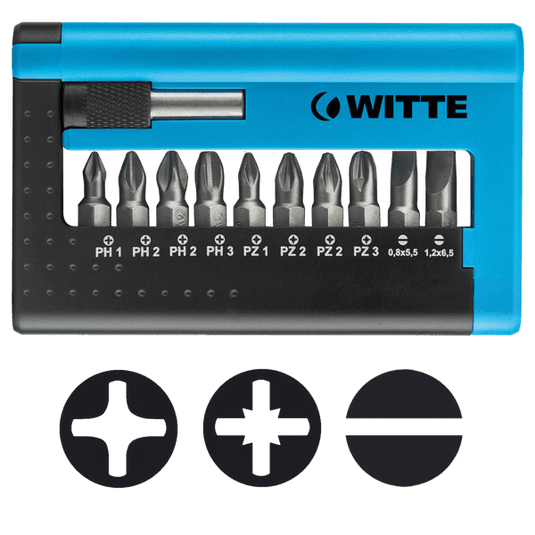WITTE 25102 - Caja de 7 puntas con carraca Ratchdrive (Torx WITTE 25102 - Caja de 7 puntas con carraca Ratchdrive (Torx