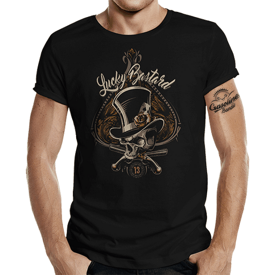 T-Shirt "Lucky Bastard" von Gasoline Bandit Artikelbild 1