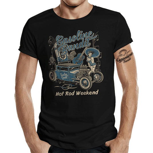 T-Shirt "Hot Rod Weekend" von Gasoline Bandit Artikelbild 1