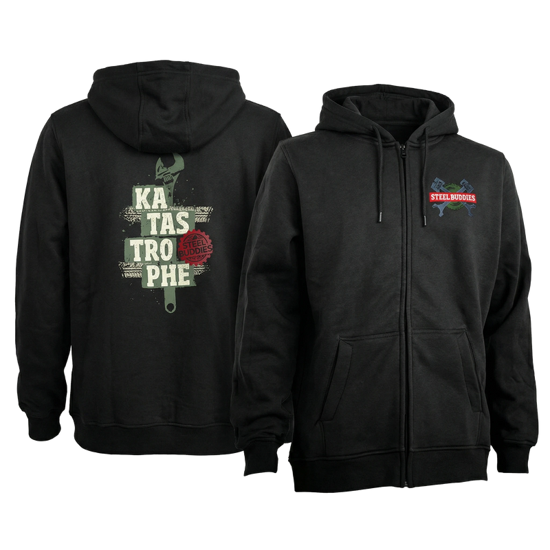 Laden Sie das Bild in Galerie -Viewer, Steel Buddies Reißverschluss Hoodie "Katastrophe"
