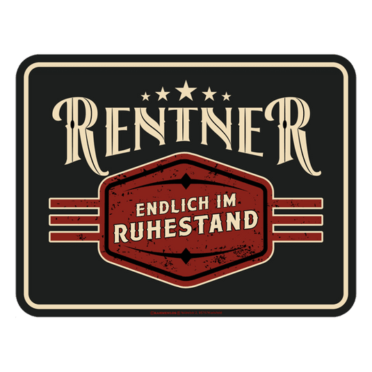 Blechschild "Rentner im Ruhestand" Artikelbild 1