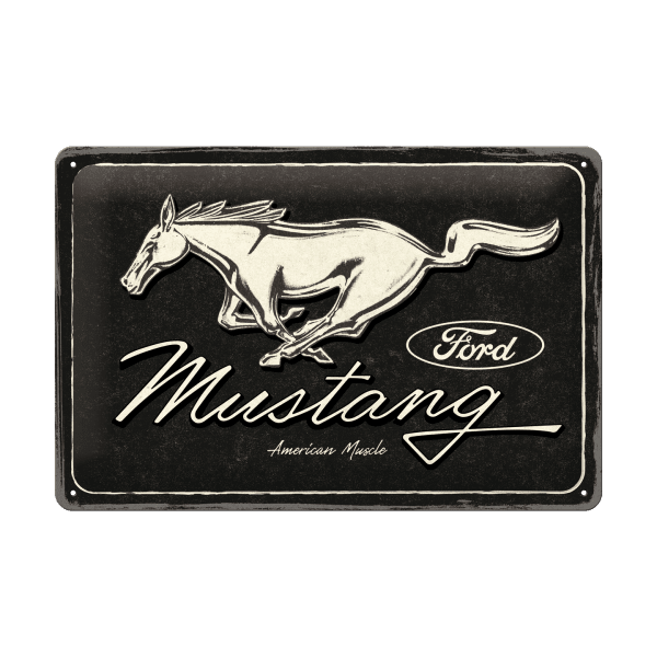 Laden Sie das Bild in Galerie -Viewer, Blechschild &quot;Ford Mustang - Horse Logo&quot; Artikelbild 1
