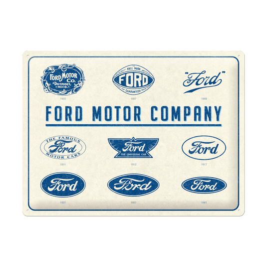 Blechschild "Ford - Logo Evolution" Artikelbild 1