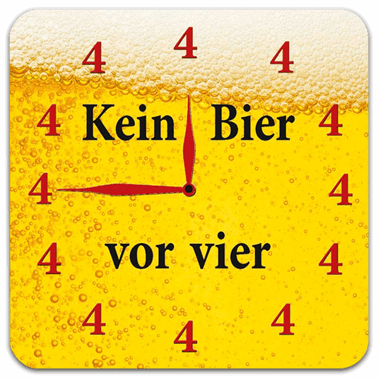 5er Set Blechuntersetzer "Kein Bier vor 4" Artikelbild 1