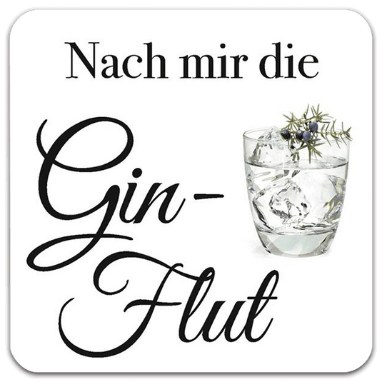 5er Set Blechuntersetzer "Drink more Gin" Artikelbild 1