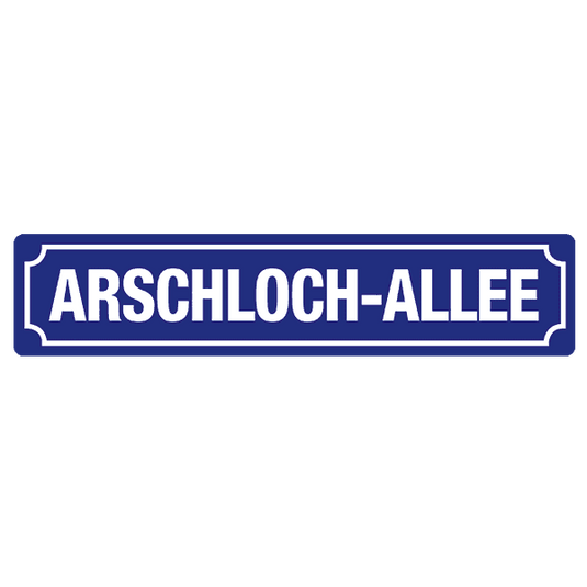 Straßenschild "Arschloch-Allee" Artikelbild 1