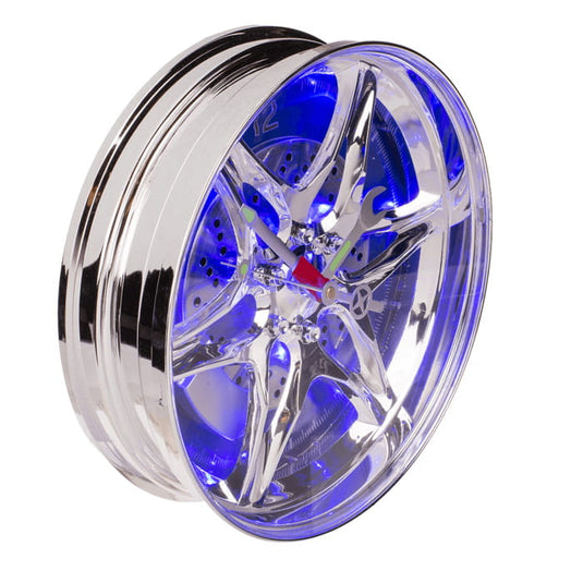 Wanduhr "Felge" mit blauer LED Beleuchtung Artikelbild 3