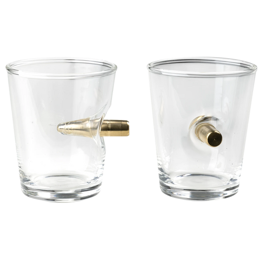 Schnapsglas "Schusswechsel" (2er Set)