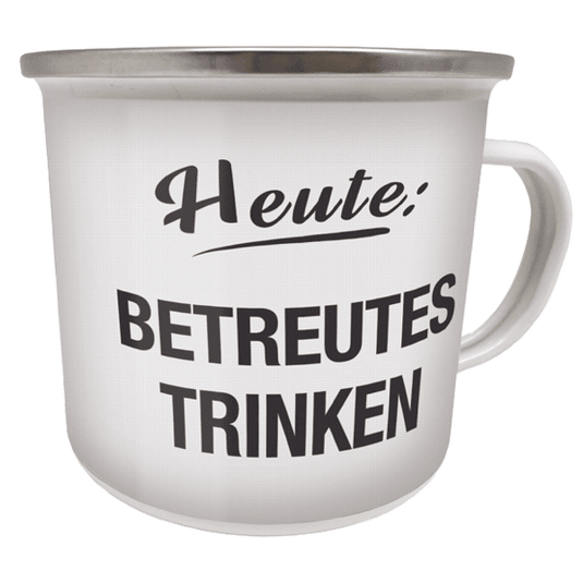 Emaille-Becher "Betreutes Trinken" Artikelbild 1