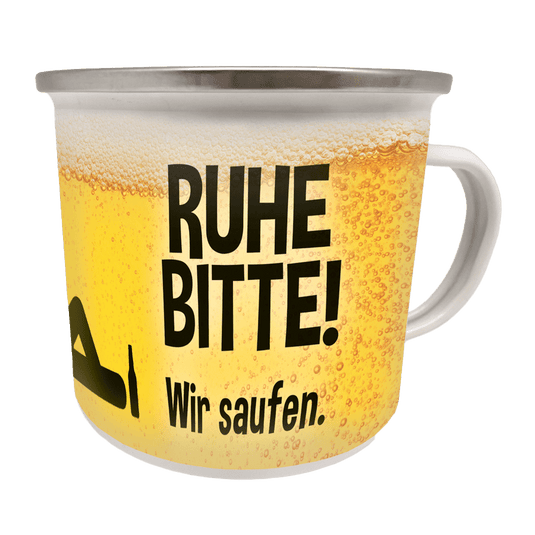 Emaille-Becher "Ruhe bitte!" Artikelbild 1