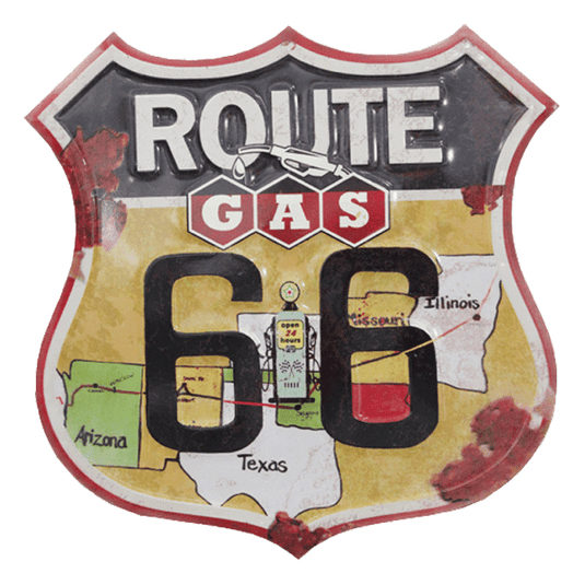XL-Stahlschild "Route 66 Gas" Artikelbild 1