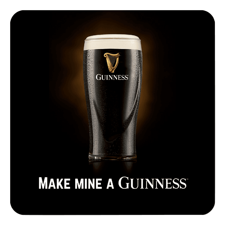 Laden Sie das Bild in Galerie -Viewer, Guinness 5er Set Blechuntersetzer &quot;Make mine a Guinness&quot; Artikelbild 2

