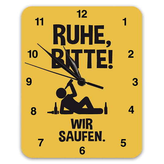 Wanduhr "Ruhe, bitte!"