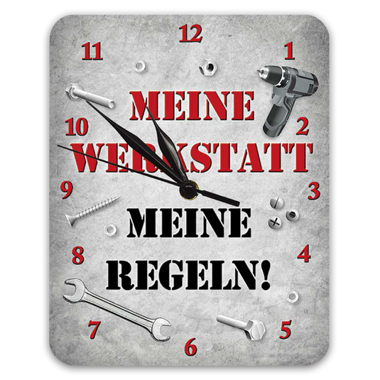 Wanduhr "Meine Werkstatt"