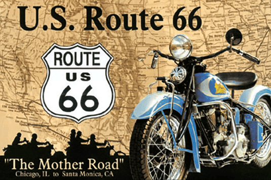 Blechschild "Route 66" Artikelbild 1