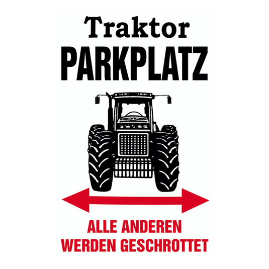 Blechschild "Traktor Parkplatz" Artikelbild 1