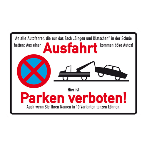 Blechschild 