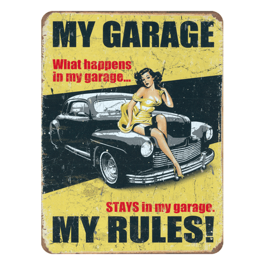 XL-Blechschild "My Garage my Rules" Artikelbild 1