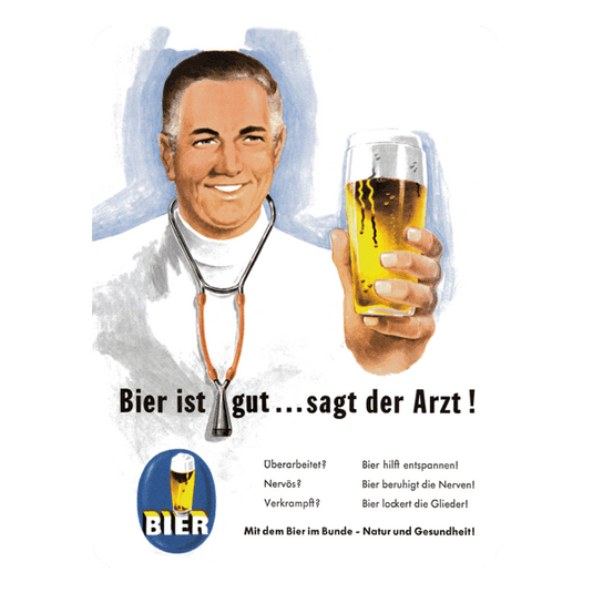 XL-Blechschild "Bier ist gut sagt der Arzt" Artikelbild 1
