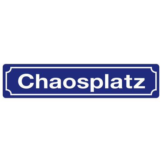 Straßenschild "Chaosplatz" Artikelbild 1