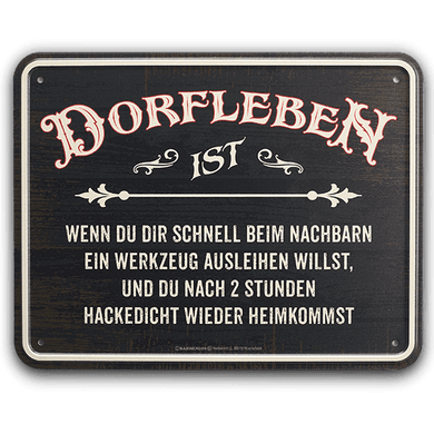 Blechschild 