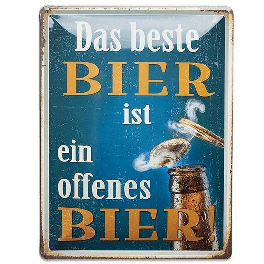 XL-Blechschild "Das beste Bier - offenes Bier" Artikelbild 1