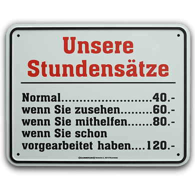 Blechschild 