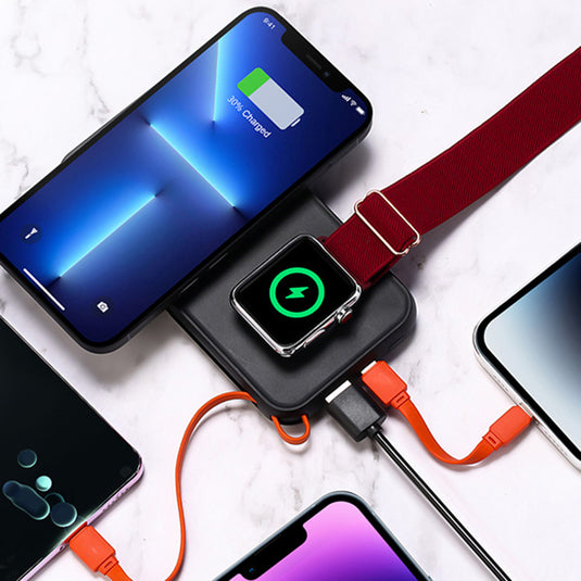 Powerbank 10000 mAh 3-in-1 kabellose Schnellladung