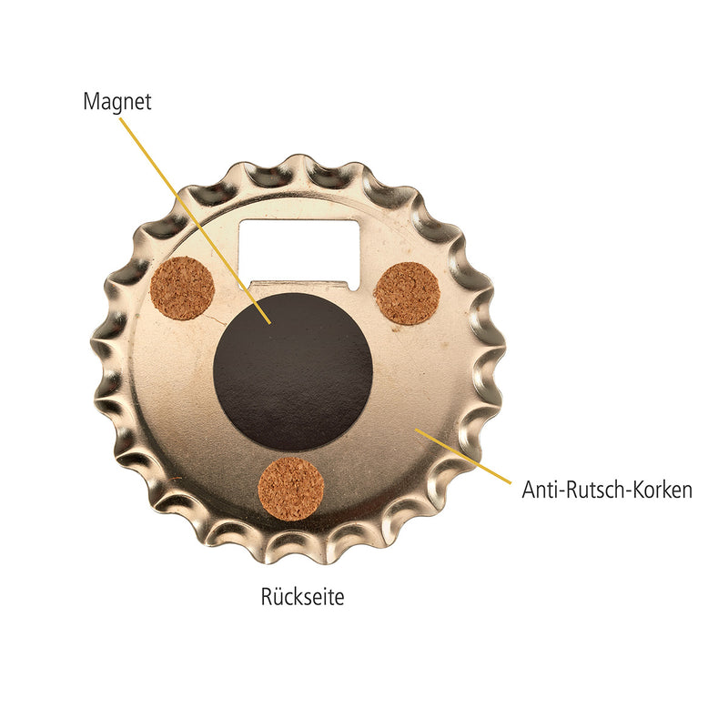 Laden Sie das Bild in Galerie -Viewer, Magnetischer Bieröffner/Untersetzer "Papas Bier"
