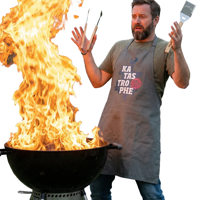 Laden Sie das Bild in Galerie -Viewer, Steel Buddies Koch- und Grillschürze "Katastrophe"
